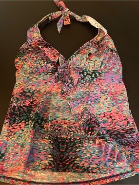 Sara Blakely Spanx Love your Assets tankini swim top size M